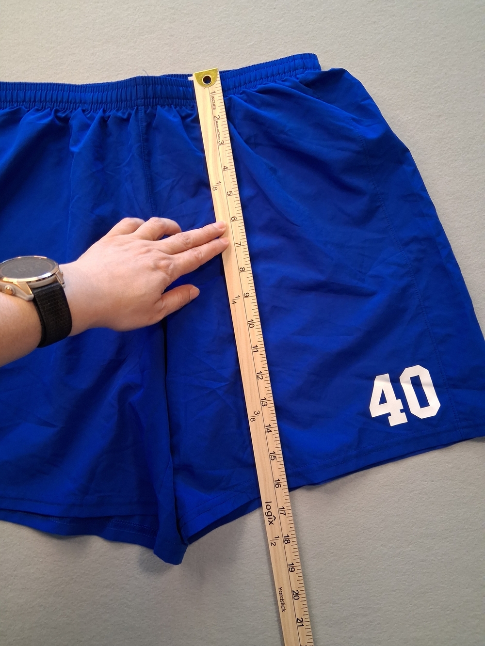 Under Armour Men's Blue Athletic Shorts  Sz M with #40 - Picture 5 of 6